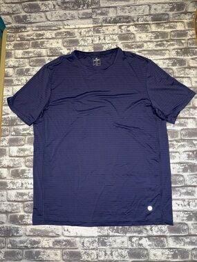 Soybu Men's 4-Way Stretch Moisture Wicking Active Tee, Dark Blue, L